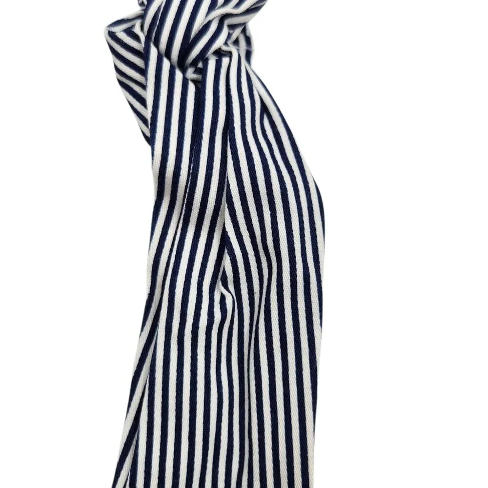 2X Scunci Hair Headwrap White‎ and Navy Blue Stripes 54798 Stretch 1 Pc Each